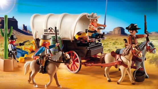 Playmobil 5248 Covered Wagon with Raiders - Image 2