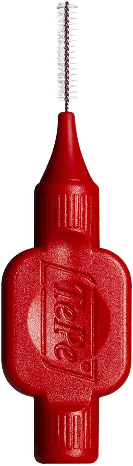 TePe Interdental Brushes 0.5 mm Red Pack of 8, Pack of 2 (2 x 8 Brushes), 16 count (Pack of 1)