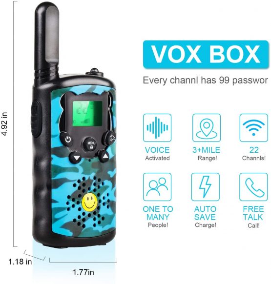 NEHOPE Walkie Talkies for Kids Adults,4 Mile Long Range, 8 Channel 2 Way Radio & Handheld Kids Walkie Talkies,Best Gifts for Boys & Girls adults for Outdoor Adventure - Image 3