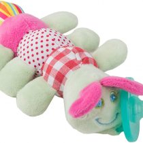 Caterpillar Animal Dummy Pacifier Toy, Stuffed Animal Soft Plush Toy, Dummy Teether, Perfect Infant Teething Toy Silicone Baby Dummy, with 100% Safe FBA Attached Dummy (Caterpillar)
