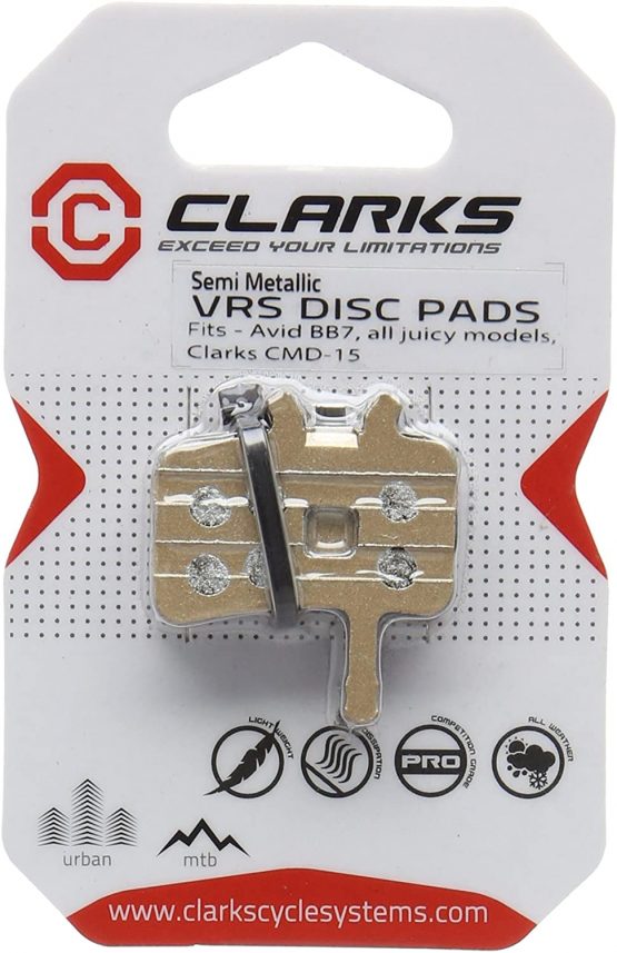 Clarks Elite Semi-Metallic Disc Brake Pads for Avid Bb7/Juicy, Spring Inc.