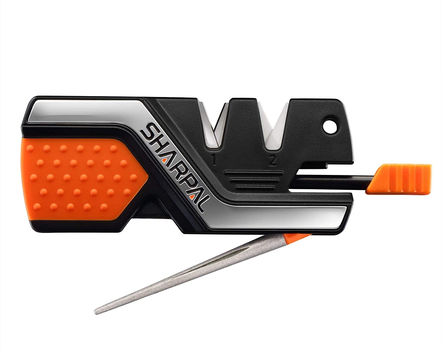 SHARPAL 101N 6-In-1 Pocket Knife Sharpener and Survival Tool, with Fire Starter, Whistle and Diamond Sharpening Rod