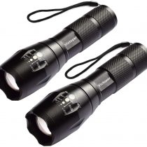 FAGORY LED Torch 2000 Lumens, Maxesla Torches Led Super Bright Flashlight, Powerful Torches Battery Powered Water Resistant 5 Modes Mini Tactical Torch for Camping Outdoors 2 Pack