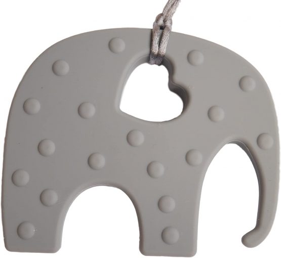 Elephant Teether Soother Silicone Toy BPA Free, 12 Colours (Grey) - Image 3