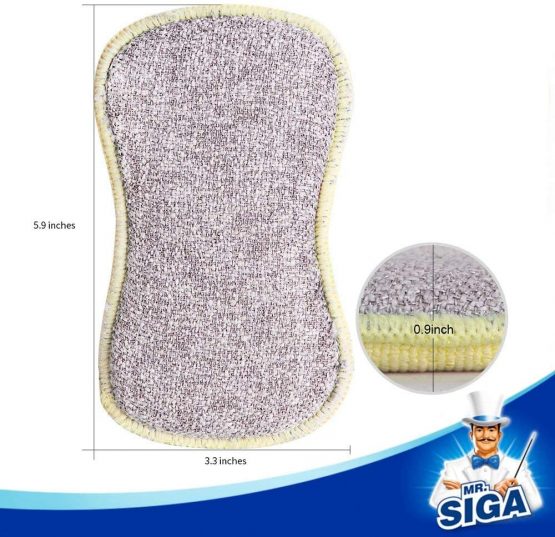 MR Dual Action Scrubbing Sponge, Pack of 6, Size:15x8.5x2.3cm - Image 3