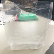 Clear Plastic Carrier Bags - 38cm x 46cm + 7cm - (1 BOX - 50 BAGS) by Plastic Carrier Bags
