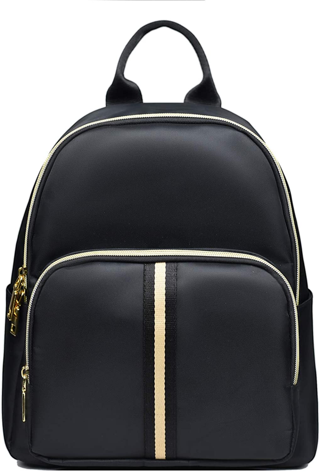 YANAIER Ladies Fashion Backpack Rucksack Water Repellent Nylon Shoulder Bag Anti-theft Travel Bag Daypack for Women Girls Black