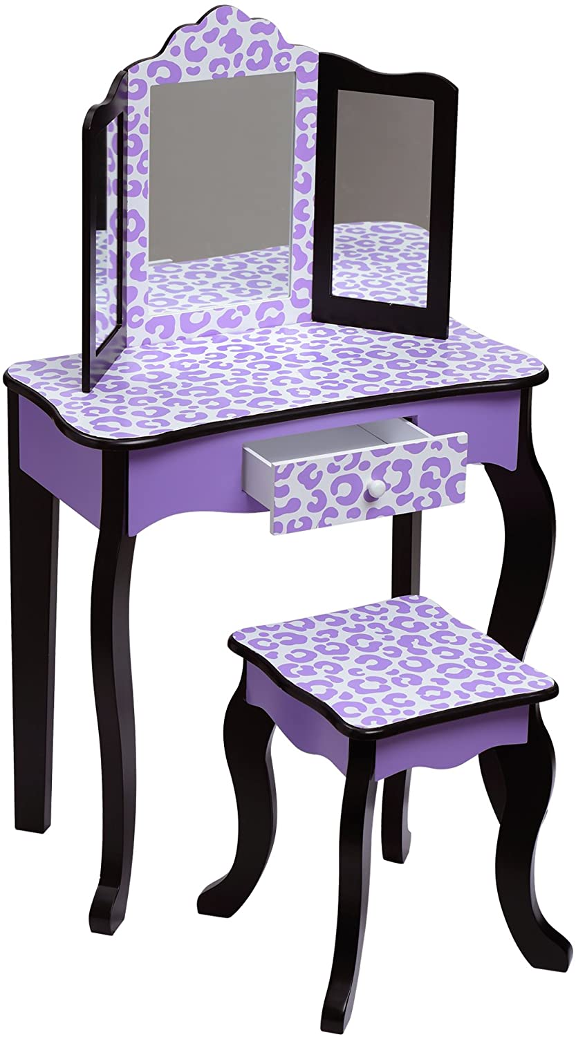 Teamson Kids Vanity Table, Purple - Image 2