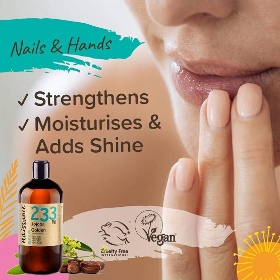 Naissance Cold Pressed Golden Jojoba Oil (no. 233) 500ml - Pure & Natural, Unrefined, Vegan, Hexane Free, No GMO - Ideal for Aromatherapy and as a Massage Base Oil - Image 3