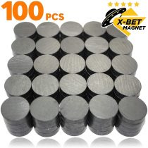 X-bet MAGNET ™ - Ceramic Industrial Magnets - 1,8 cm (0.7'') Round Disc - Ferrite Magnets Bulk for Crafts, Science & Hobbies - 100pcs / Box!