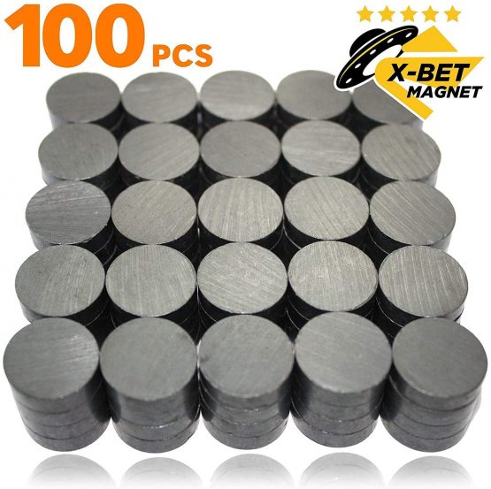 X-bet MAGNET ™ - Ceramic Industrial Magnets - 1,8 cm (0.7'') Round Disc - Ferrite Magnets Bulk for Crafts, Science & Hobbies - 100pcs / Box!