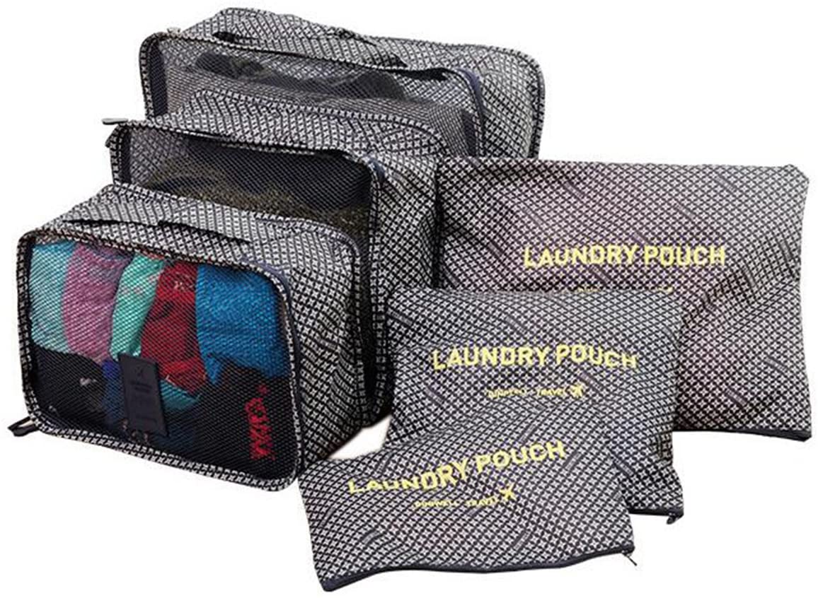 Packing Cubes 6Pack Travel Bags Packing Organisers Bags Essential Bags