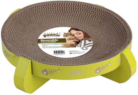 PAWISE Cat Scratcher Cardboard Reversible Cat Scratcher Refill Cat Lounge (34.5 x 34.5 x 9CM)