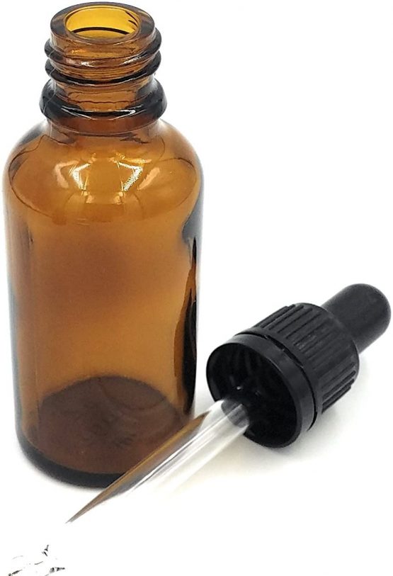 Avalon 20ml Amber Glass Bottle with Black Glass Dropper Pipette ~ Pack of 2 - Image 2