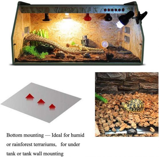 NEKOSUKI Reptile Heating Mat, 7W 11x5.9 inch Waterproof Reptile Heat Pad Under Tank Terrarium with Temperature Control, Safety Adjustable Reptile Heat Mat for Turtle, Tortoise, Snakes, Lizard, Gecko - Image 4