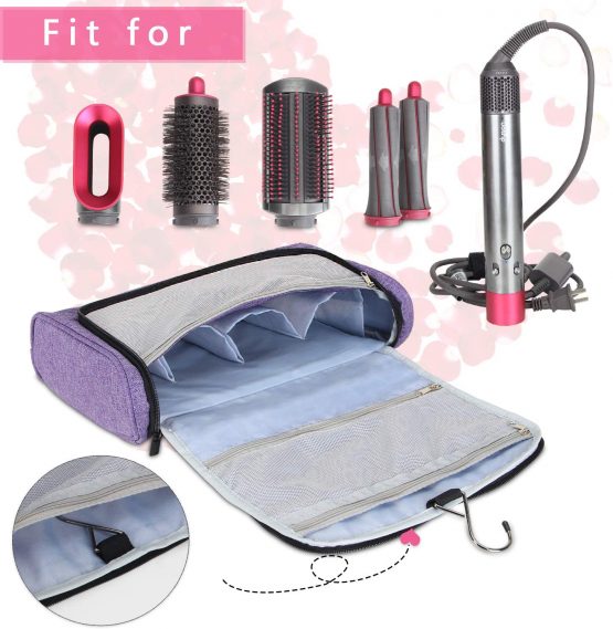 Luxja Storage Bag Compatible with Dyson Airwrap Styler, Travel Bag for Airwrap Styler and Attachments, Purple - Image 2