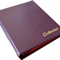 Collector Coin Album for 200 MEDIUM sizes coins 50p 50 pence £1 £2 €1 €2 - 10 pages and red dividers (200 Coins, Brown)