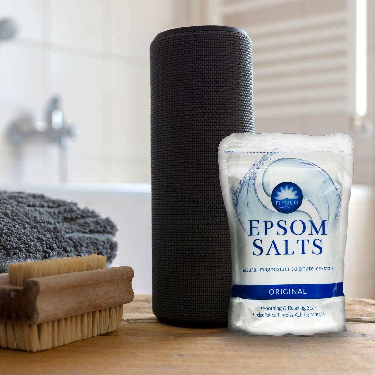 Elysium Spa Natural Original Epsom Salts 1Kg, White, 1 kg (Pack of 1) - Image 3