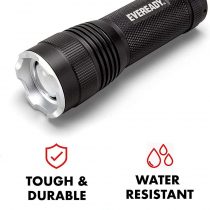EVEREADY LED Torch, Adjustable Focus Tactical Flashlight, Water-Resistant For Camping, Outdoor, Powerful Pocket Torch