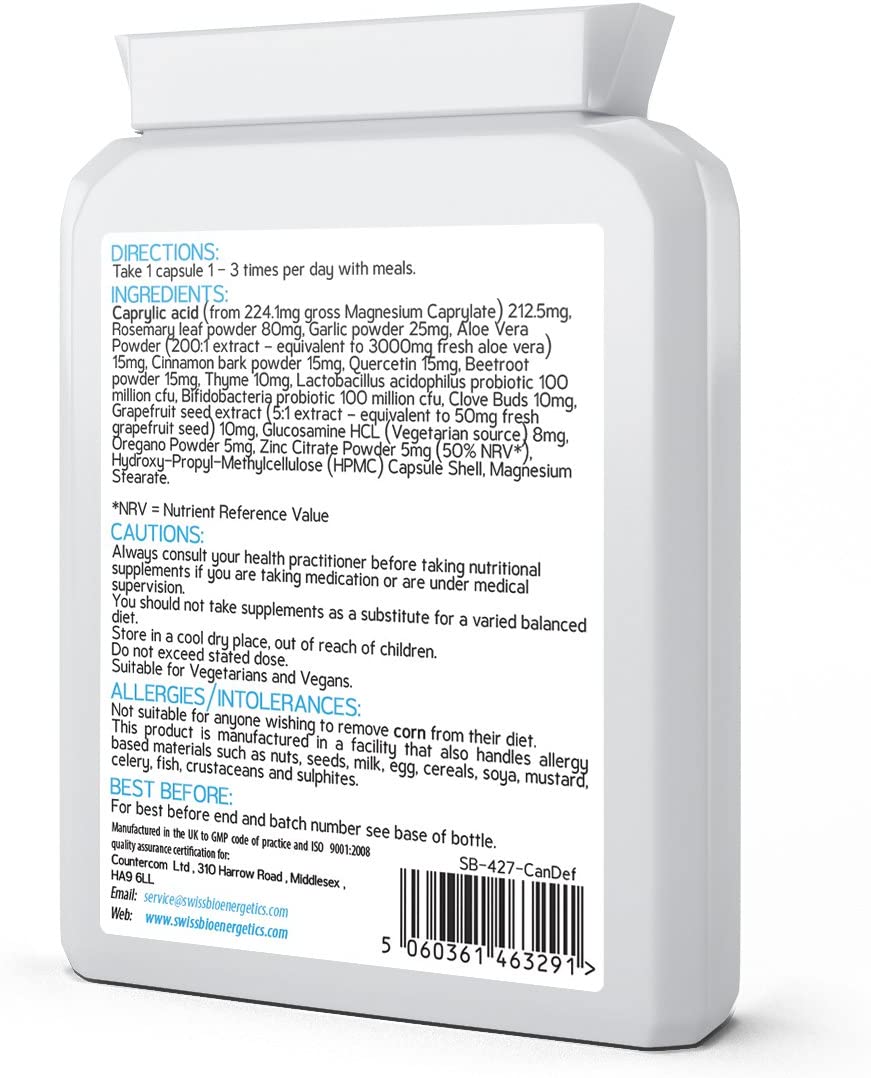 CanDefence 60 Capsules - Candida Support - Ultimate Extra Strength All-in-ONE Formulation, 60 count (Pack of 1) - Image 2