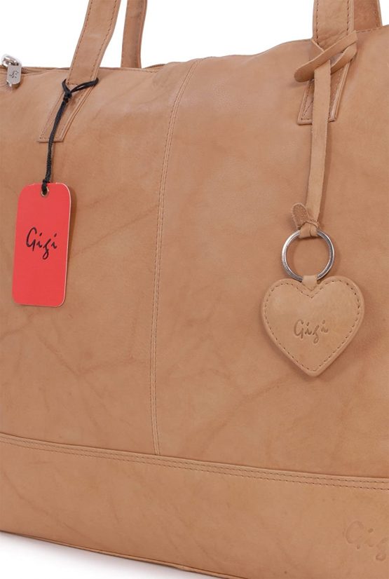 GIGI- Women's Large Leather Tote - Shopper/Shoulder Bag - OTHELLO 9101 - Image 3