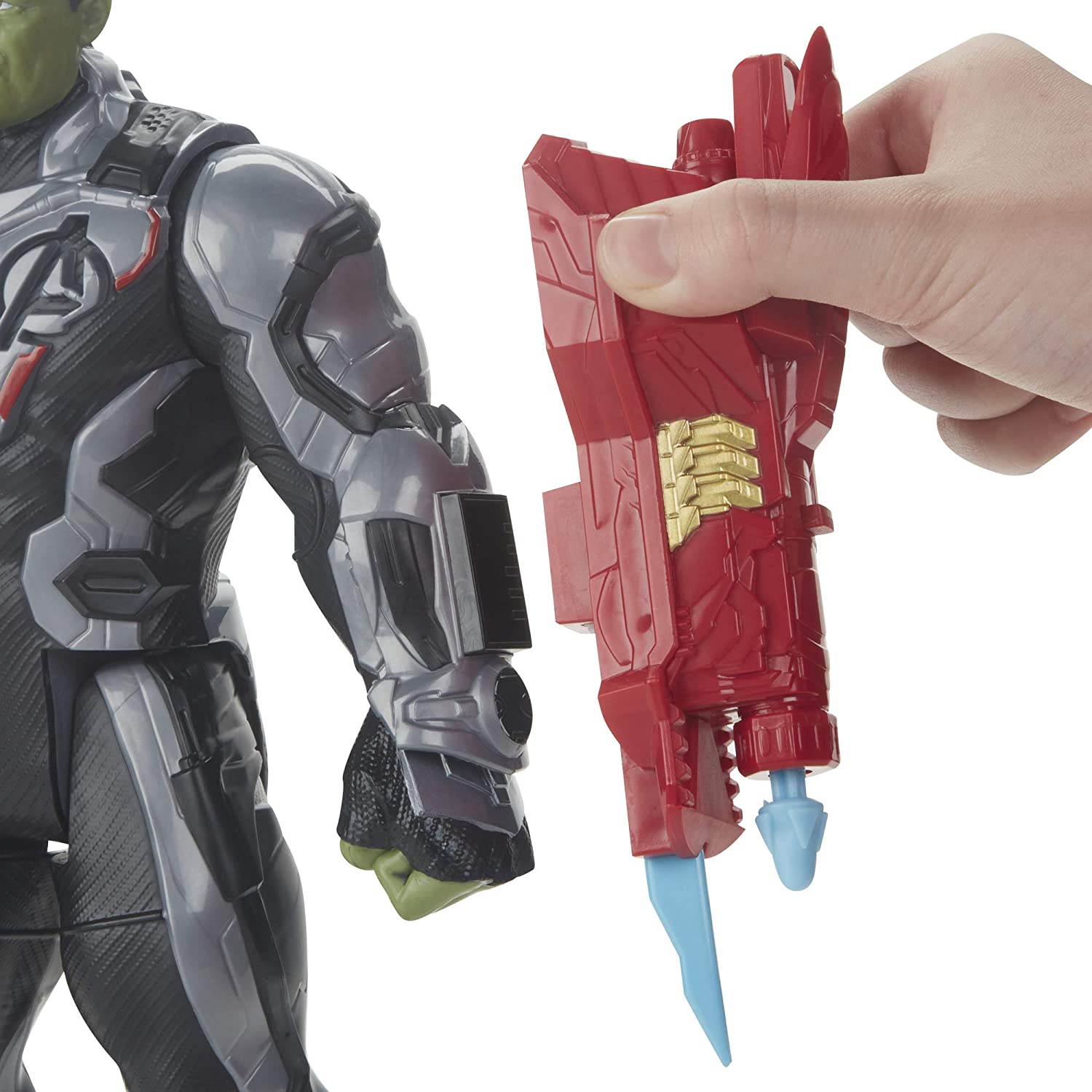 Avengers Marvel Endgame Power FX Deluxe Titan Hero Series Hulk Figure, Green, 12 inches - Image 4