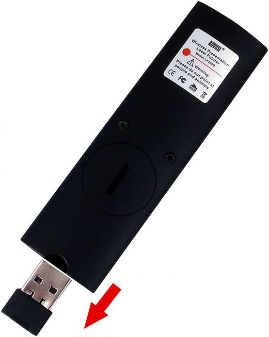 Wireless PowerPoint Clicker - August LP200 - Presenter with Shortcut Keys and Pointer - Remote Control Range: 15m - Presentation Skills eBook Included Black - Image 4
