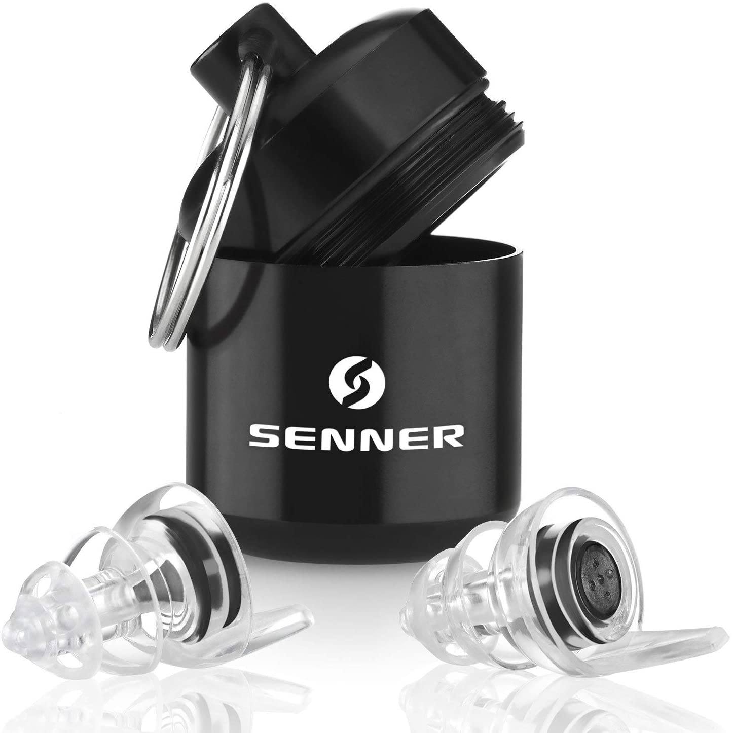 Senner MotoPro Reusable Hearing Protection- Ideal Ear Plugs for Motorcyclists with Aluminium Container Especially Light Ear Protectors to wear