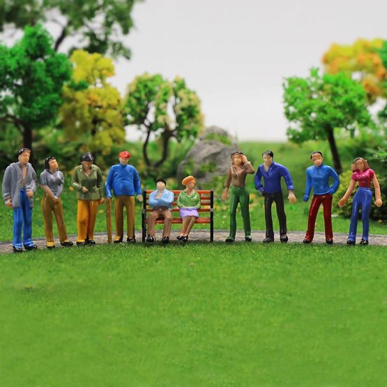 Evemodel P50W 50pcs Model Trains 1:48 Painted Figures O SCALE sitting and standing people for miniature scenes New - Image 2