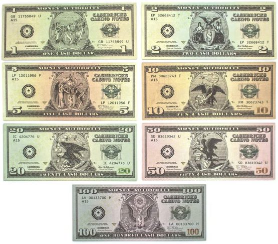 Cashbricks® Play money Dollar set - values: $1-$100 (7 x 10 notes) - Image 2