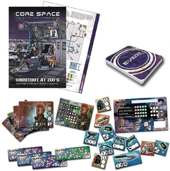 Battle Systems Core Space Shootout at Zed’s Expansion Set - Miniatures - Board Game - Event cards - Modular 3D Terrain - Wargaming BSGCSE001 - Image 2