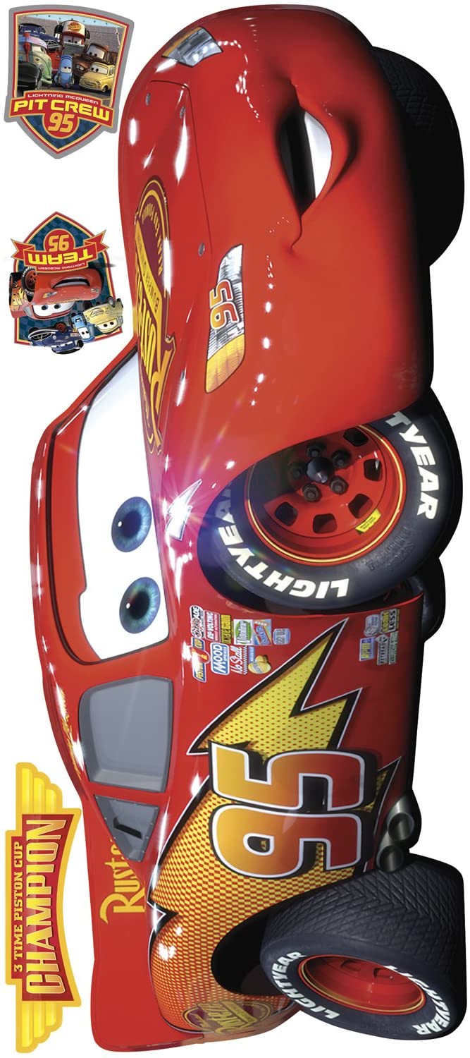 RoomMates Disney Cars Lightning McQueen Giant Wall Stickers, Multi Color, 11 .43 cm. 13 .462 cm by 40 .64 cm. 97 .79 cm - Image 3