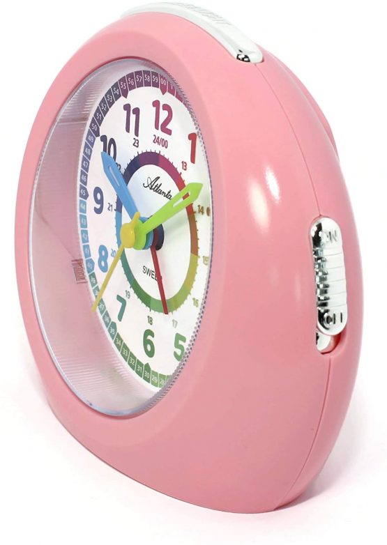 Children's Alarm Clock without Ticking for Girls Analogue Pink 1967-17 - Image 2