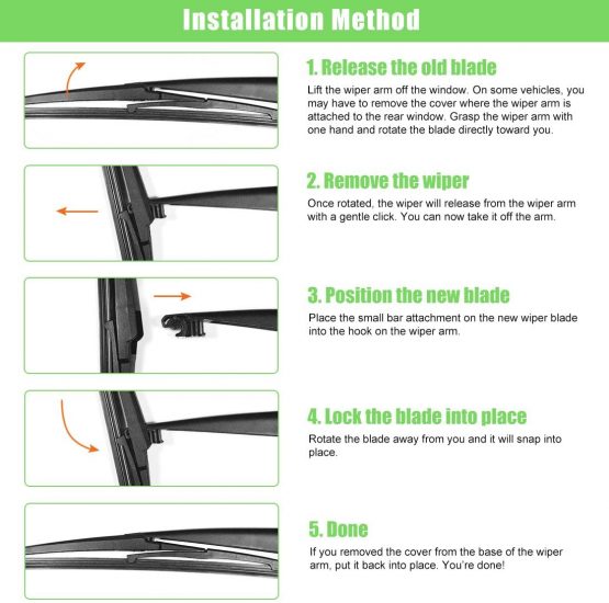 X AUTOHAUX 200mm 8 Inch Rear Window Windscreen Windshield Wiper Blade for Car - Image 2