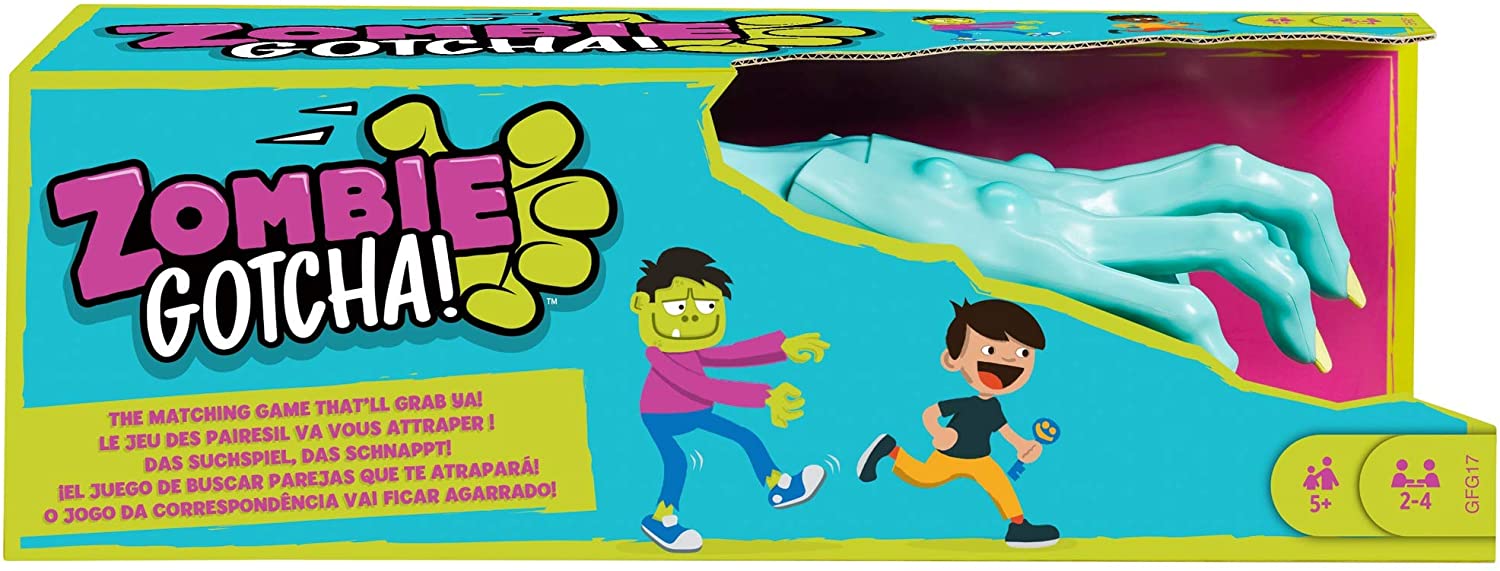 Zombie GOTCHA Kids Game with Zombie Hands and Cards, for 5 Year Olds and up, Multicolor, Small