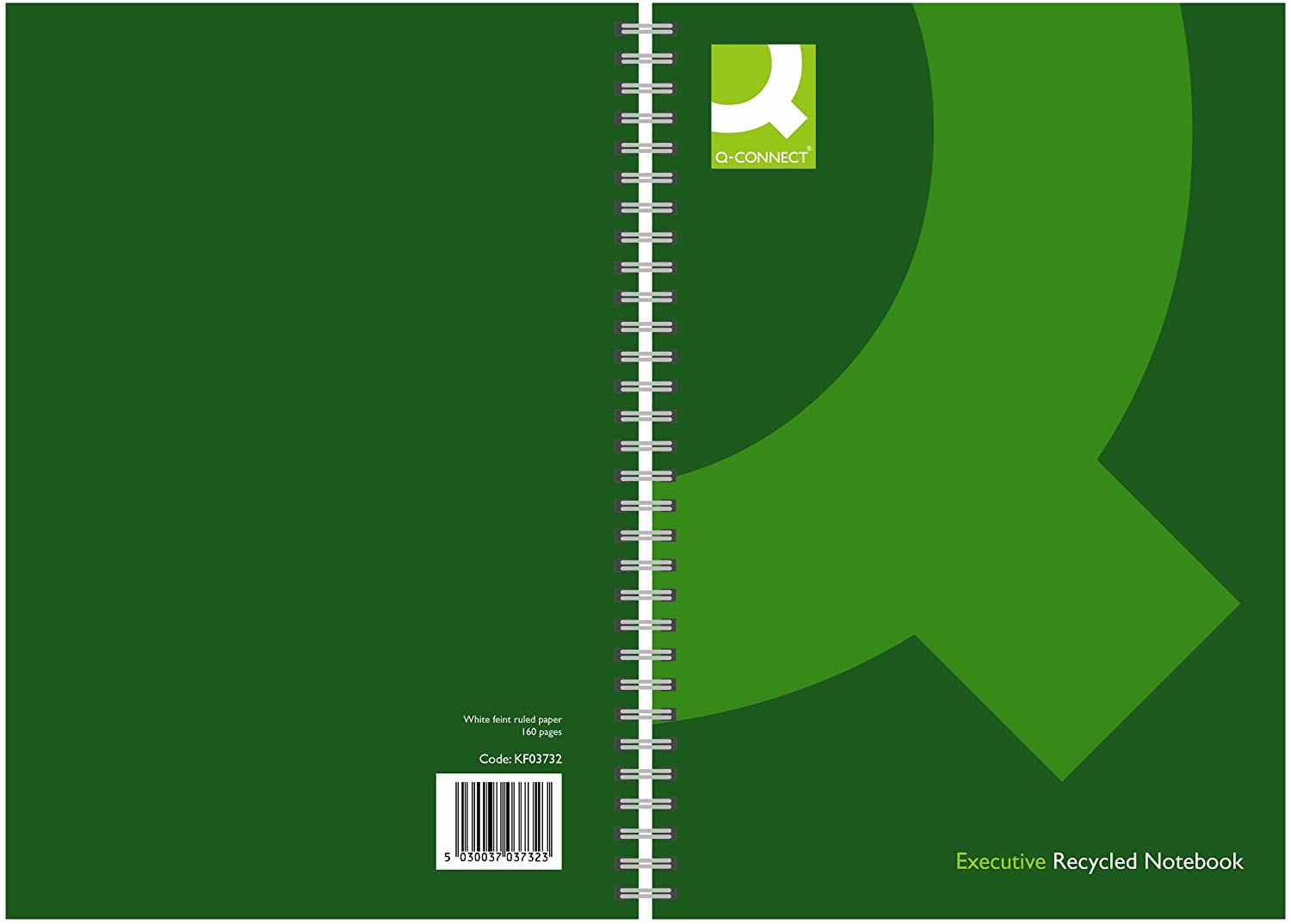 Q-Connect Recycled A5 Wirebound Book - Pack of 3, black