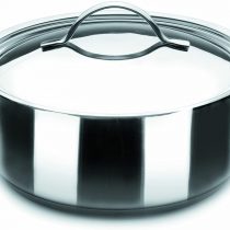 IBILI Noah Casserole with Lid, Stainless Steel, Silver, 16 x 16 x 7 cm