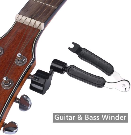 Guitar String Winder Cutter and Bridge Pin Puller, Guitar Repair Tool Functional 3 in 1 (with 24 picks) - Image 2