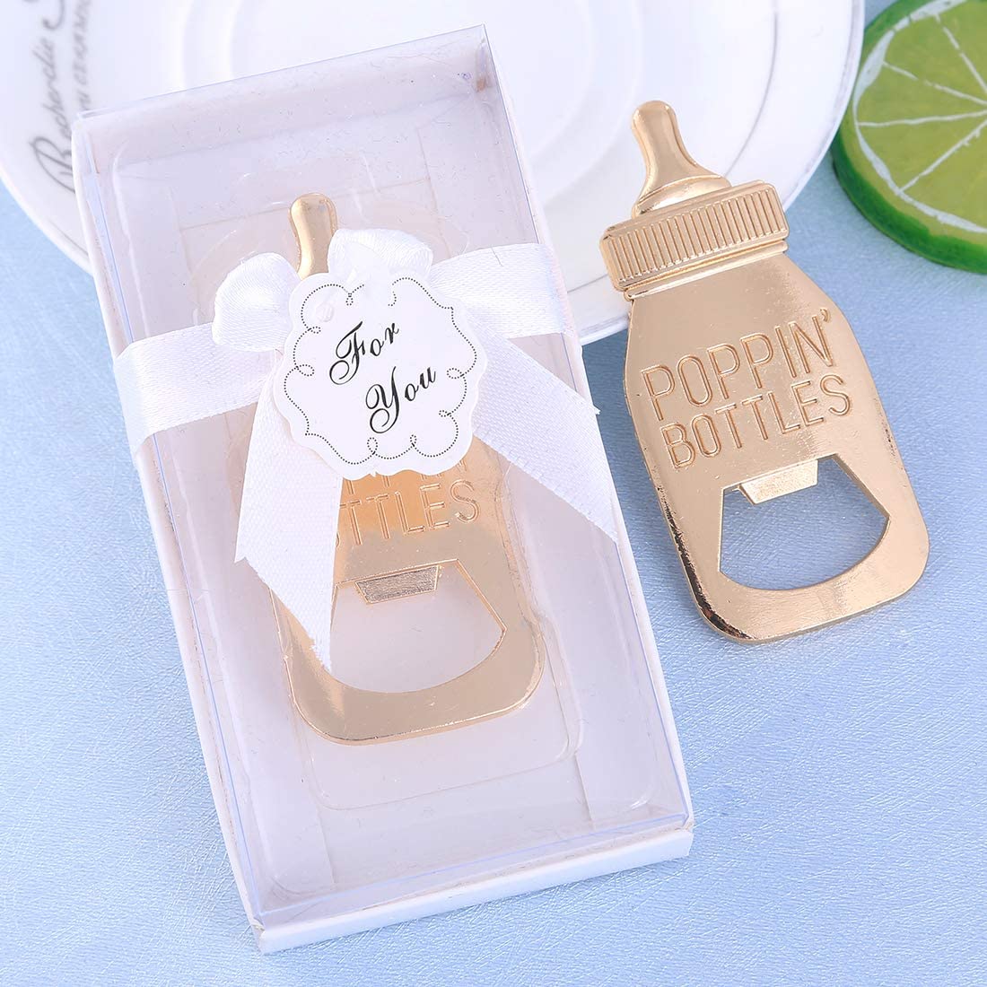 Yuokwer 12pcs Bottle Opener Baby Shower Favor for Guest Gold Feeding Bottle Opener Wedding Favors Baby Shower Giveaways Gift to Guest - Image 3