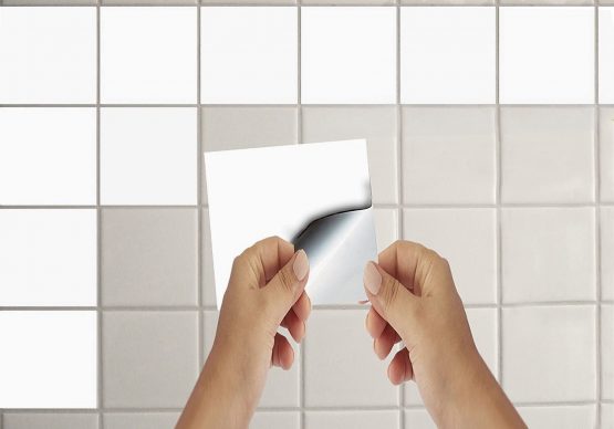 LORCOO 50 x Tile Sticker, 6' X 6' Square Bathroom/Kitchen Tile Transfer Stickers, 8 Colors for Choose/Pack of 50 Easy to Apply - Image 3