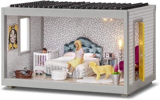 LUNDBY ROOM — Doll House Room Module 33 cm wide — Stackable Extension — Dolls House Furniture Kit — Age 4+ — for 11 cm Mini Dolls 1:18