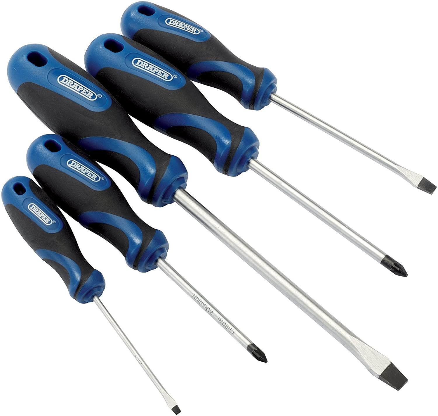 Draper 09783 5-Piece Soft-Grip Screwdriver Set