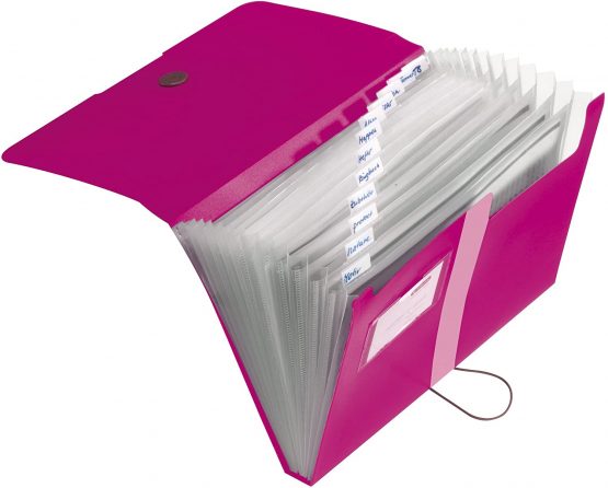 Herlitz Easy Orga To Go 12 Parts PP Expanding File - Berry - Image 2