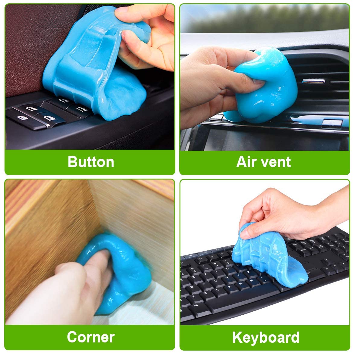 Auto Key Cleaner SYOSIN 2 Pack Car Cleaning Gel Car Interior Cleaner Keyboard Cleaner ...
