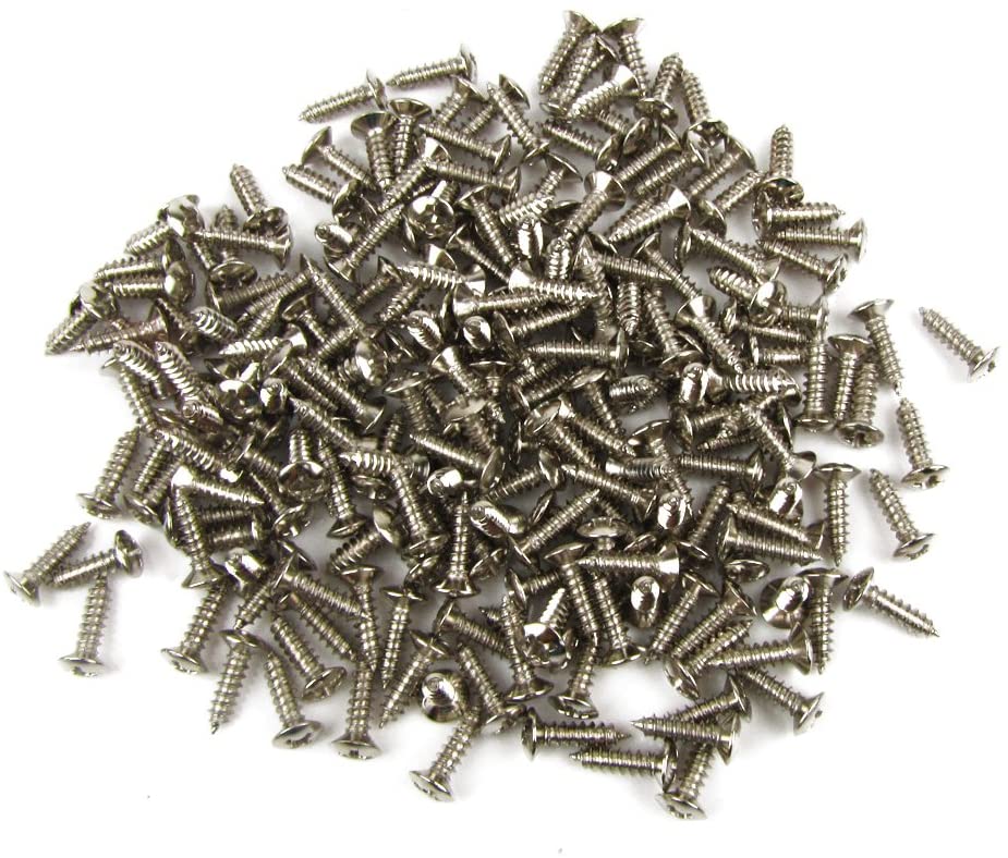 Musiclily 3x12mm Guitar Bass Pickguard Screws Scratch Plate Screws for Fender Strat Tele Electric Guitar Bass,Chrome(50 Pieces) - Image 2