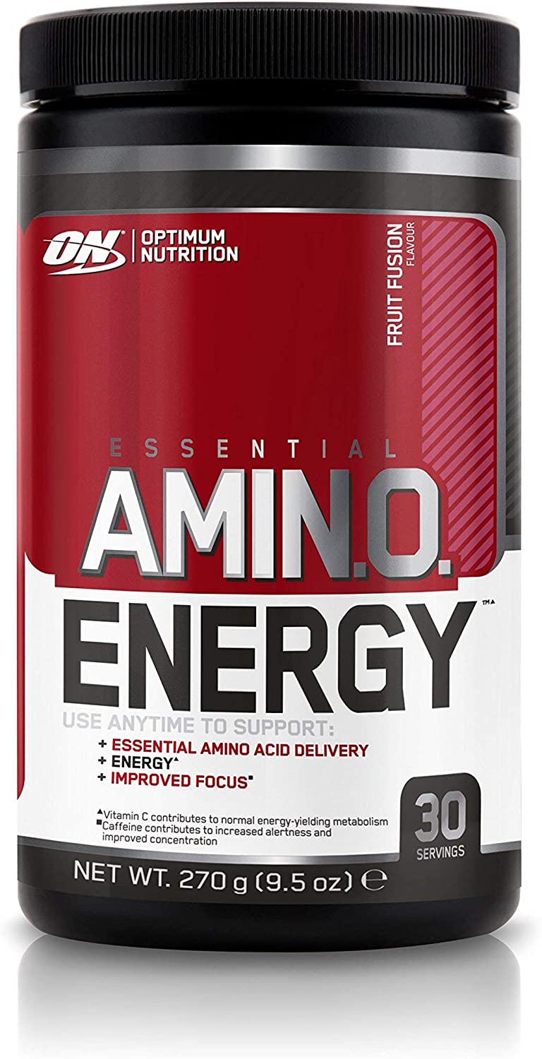 Optimum Nutrition Amino Energy Pre Workout Powder, Energy Drink with Amino Acids, BCAA, L-Glutamine and L-Leucine
