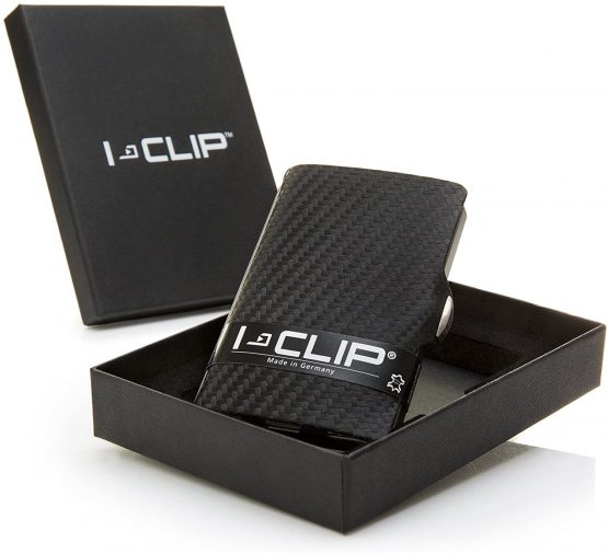 I-CLIP Original Silver Carbon Black, Credit Card Holder, Wallet, Money Clip - Image 2