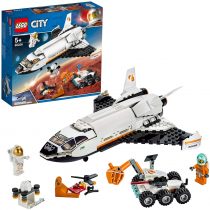 LEGO 60226 City Mars Research Shuttle Spaceship Construction Toys for Kids inspired by NASA with Rover and Drone