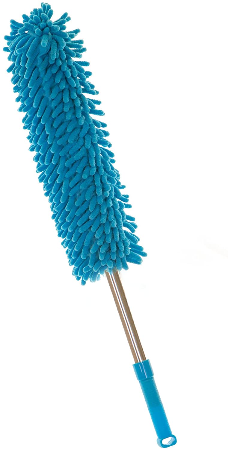 Extendable Cobweb/Feather Duster with Long Handle. Removable and Washable Telescopic Microfiber Head. Perfect for Outdoor Office - Image 3