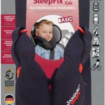 SANDINI SleepFix® Kids BASIC – Child neck pillow/Neck cushion/Sleeping pillow for kids with support function – Child seat accessory as BASIC version for car/bike/travel – Designed in Germany/Made